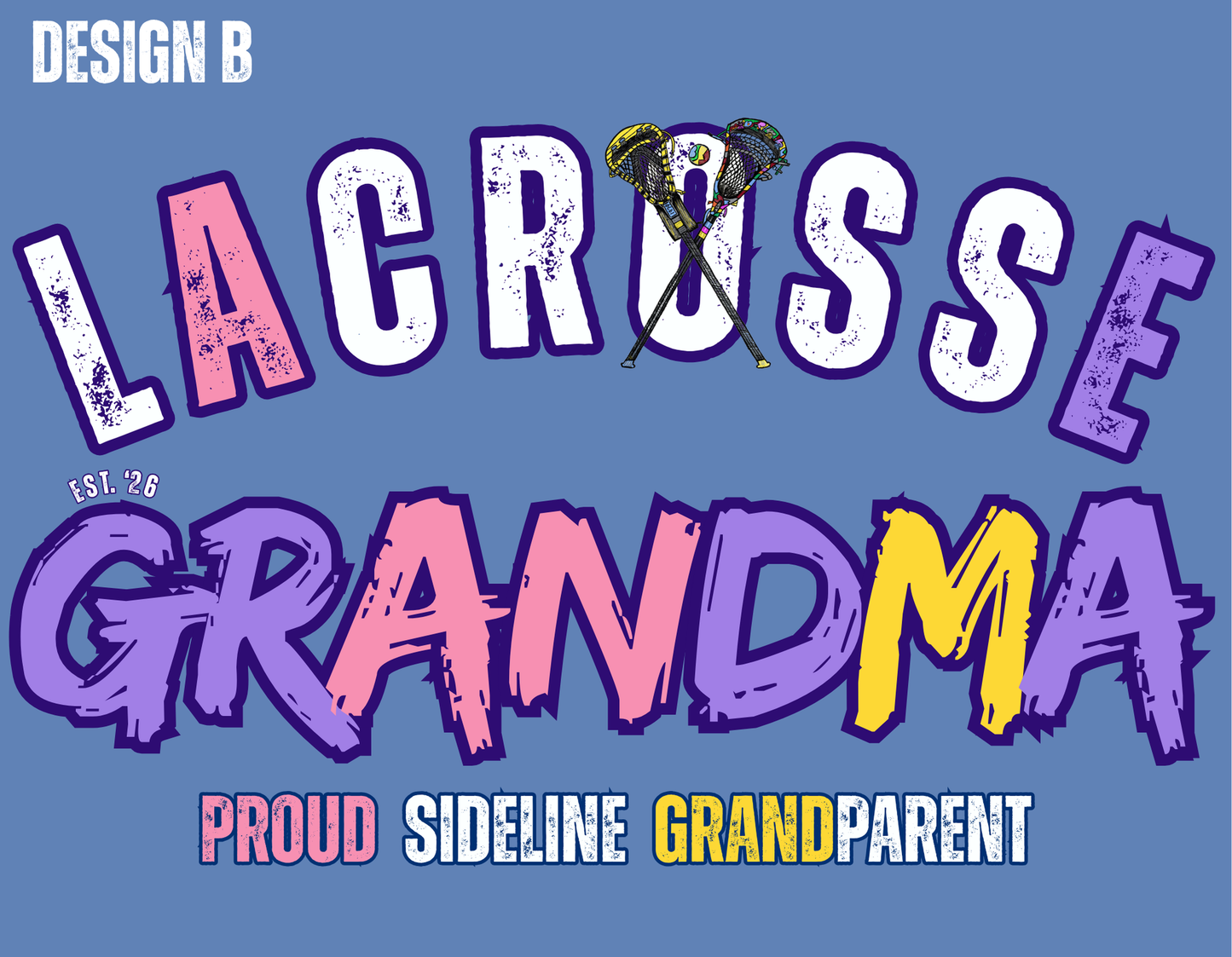 Lacrosse Grandparent Shirt – Loudest Grandparent on the Sideline – Funny Sports Grandparents Tee