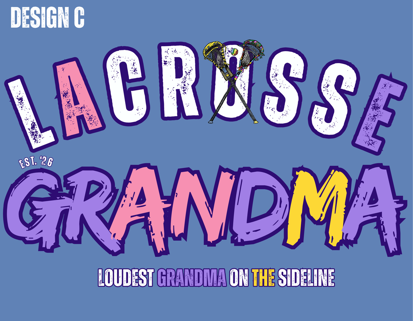 Lacrosse Grandparent Shirt – Loudest Grandparent on the Sideline – Funny Sports Grandparents Tee