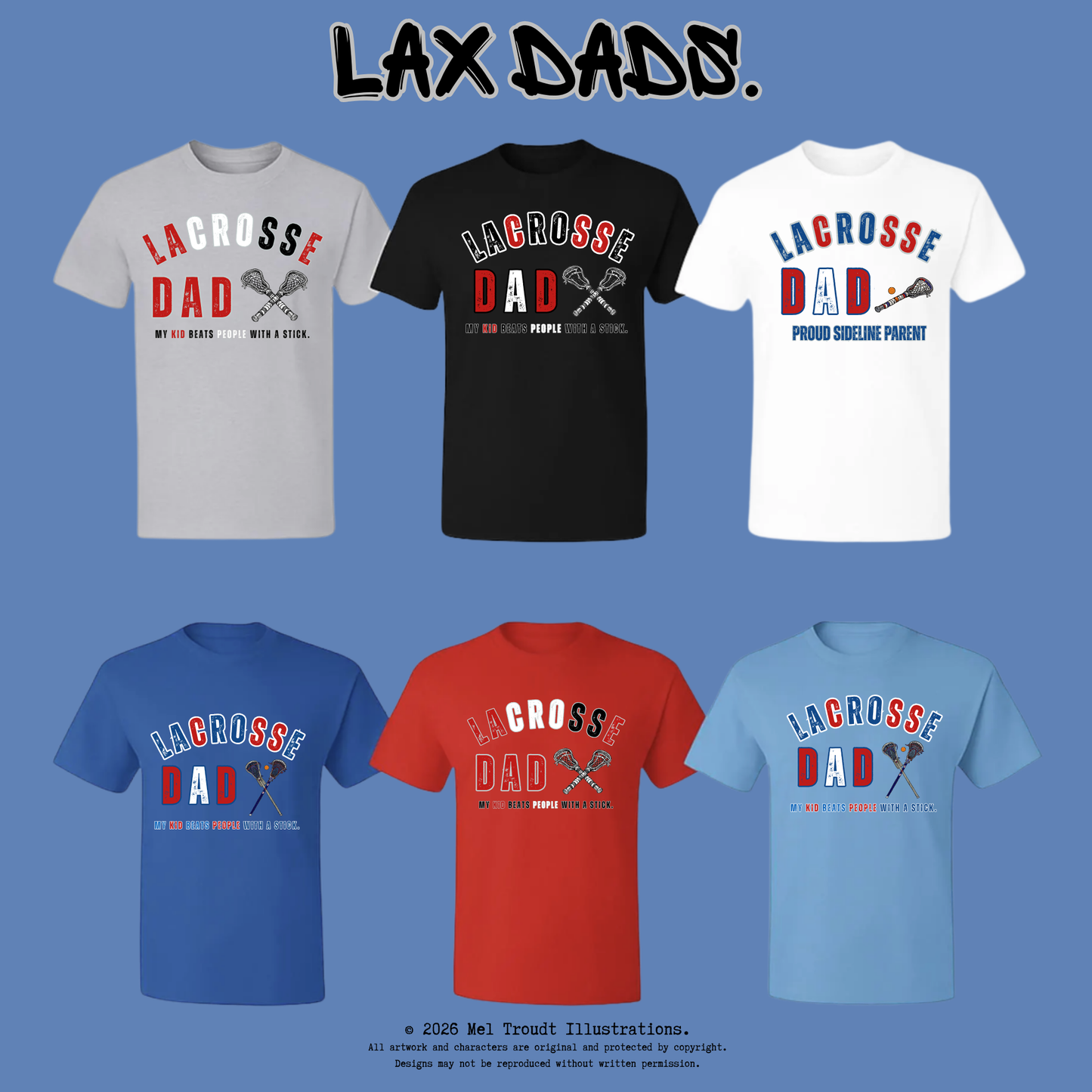 Proud Lacrosse Dad Graphic Shirt