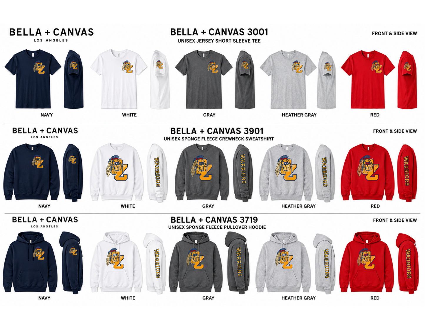 Ozaukee Warriors Native Warrior Spirit Wear
